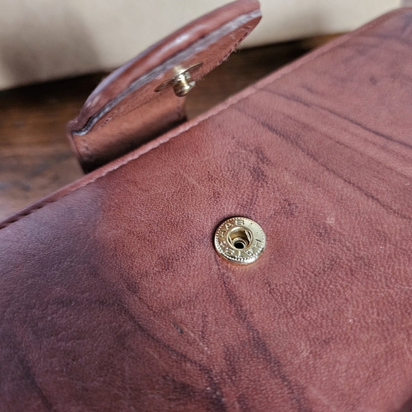 Buxton Brown Leather Wallet Womens Bifold New In Box W/ Photo Holder Insert - Picture 3 of 13